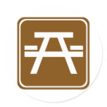 Roadside Table Highway Sign Sticker