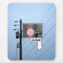 Roadsign Junk mousepads by mmargot Roadsign Junk mousepads