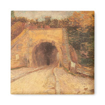 Roadway w Underpass; Viaduct by Vincent van Gogh Fridge Magnet
