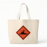 roadwork ahead funny beer tote bag