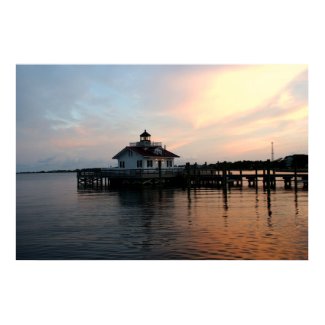 -Roanoke Lighthouse at Dusk print