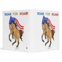 ROAR FOR ROAM Buckskin Horse with American Flag binders
