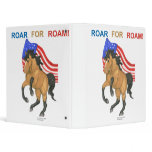 ROAR FOR ROAM Buckskin Horse with American Flag binders