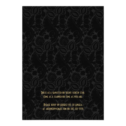 Roaring 20s Art Deco Couple's Bridal Shower Custom Invites