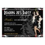 Roaring 20's Flapper Girl Retro Invitations