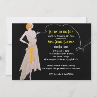 Roaring 20&#39;s - Flapper Party Invitations