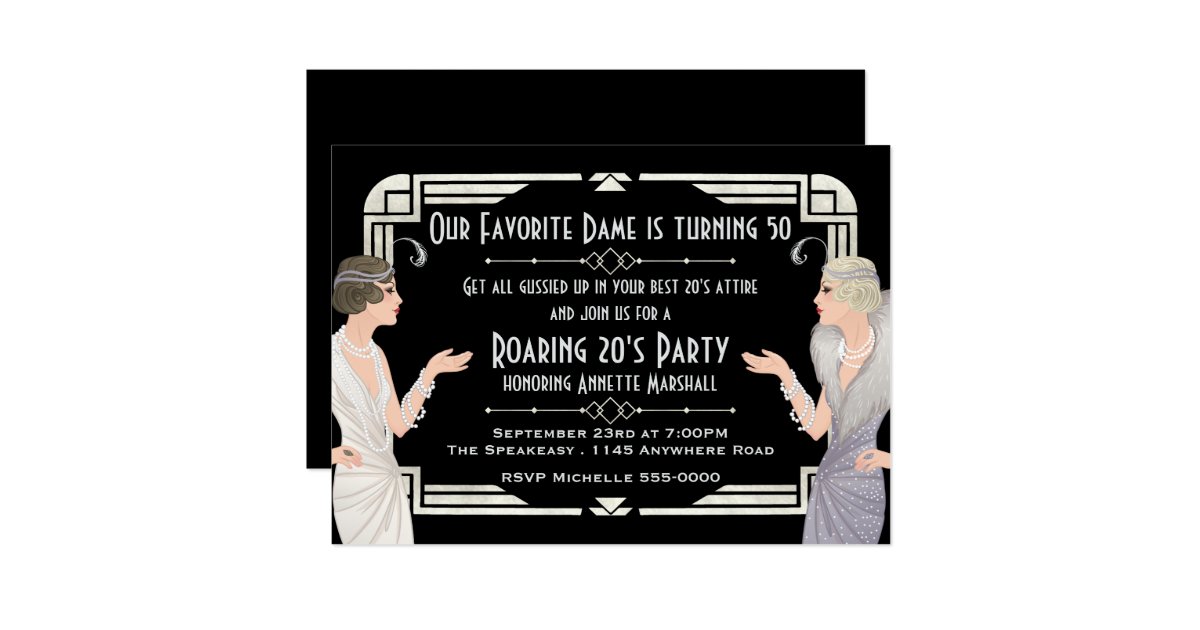 Roaring 20's Speakeasy Birthday Card Zazzle