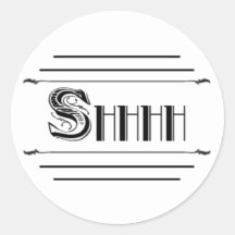 Roaring 20's Speakeasy Theme Invitation Seals Round Stickers