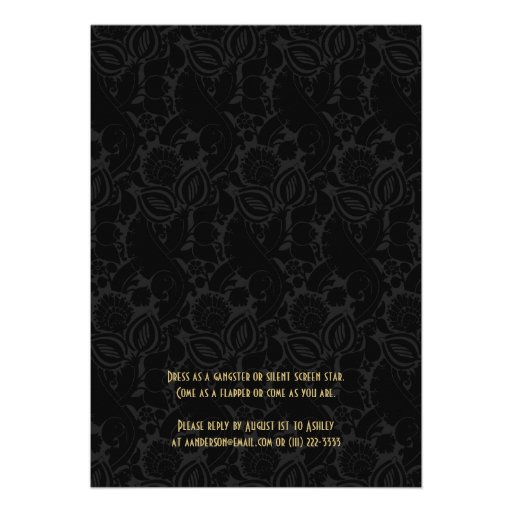 Roaring 20s Twenties Art Deco 50th Birthday Party Custom Announcements