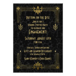 Roaring 20s Twenties Art Deco Engagement Party Card
