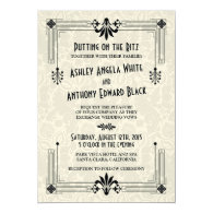 Roaring 20s Twenties Art Deco Wedding Invitation