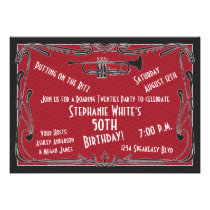 Roaring 20s Twenties Speakeasy 50th Birthday Party Personalized Announcement