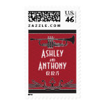 Roaring 20s Twenties Trumpet Jazz Wedding Postage