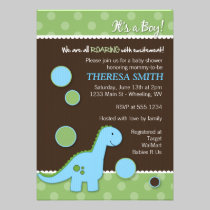 Roaring Dinosaur Baby Shower Invitations invitations
