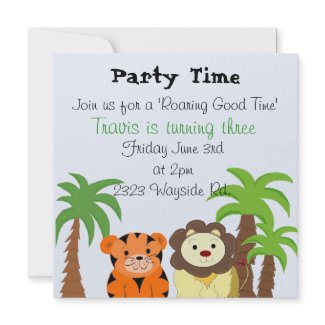 Roaring Good Time Party Invitation invitation