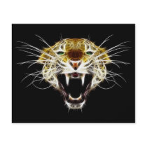 Roaring Leopard Head Cat Full Color Flyer
