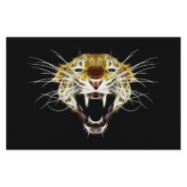 Roaring Leopard Head Cat Customized Stationery