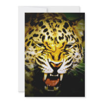Roaring Leopard Invitation