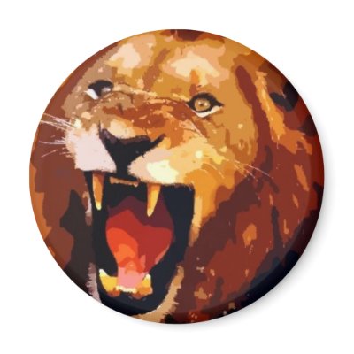 Roaring Lion Refrigerator Magnets by made_in_atlantis