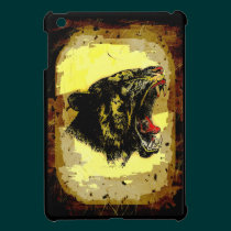 Roaring Tiger Grunge Artwork Wild Animal Big Cat ipad mini cases