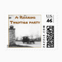 Roaring Twenties costume party postage by Rebecca_Reeder Roaring Twenties costume party postage