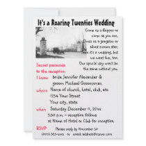 Roaring Twenties Theme Wedding Invite