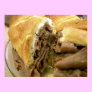 Roast beef sandwich with creamy goat cheese