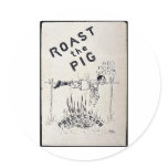 Roast The Pig Round Stickers