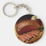 Roasted beef for food lovers keychain