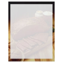 Roasted beef for food lovers letterhead design