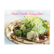Roasted Portobello Mushroom Salad postcards by solsurfer Roasted Portobello Mushroom Salad postcards