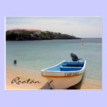 roatán boat postcards