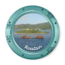 Roatan Porthole Fridge Magnet