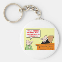 robbed bank best intentions keychain