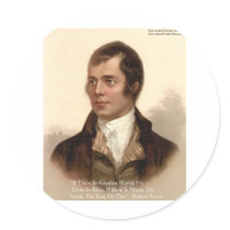 Robert Burns "Another World" Quote Gifts & Cards Sticker