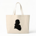 robert burns silhouette tote bags by whereof robert burns silhouette tote bags