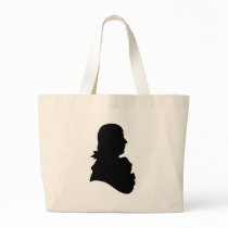 robert burns silhouette tote bags