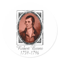 Robert Burns Round Sticker
