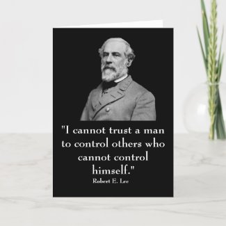 Robert E. Lee and quote card