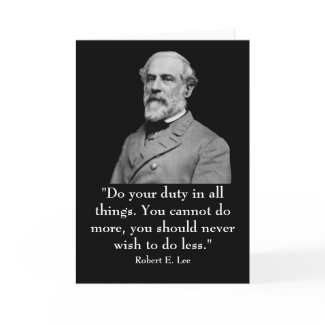 Robert E. Lee and quote card