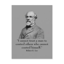 Robert E Lee and quote postcards