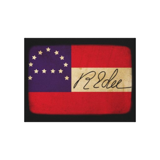 Robert E Lee Headquarters Flag Print Stretched Canvas Print Zazzle