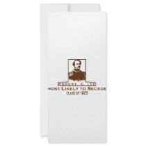 Robert E. Lee- Most Likely to Secede Custom Rack Card