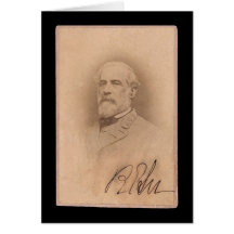 Robert E. Lee Signed Card 1860