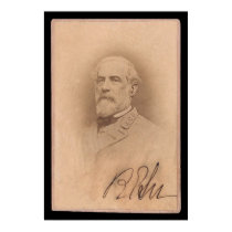 Robert E. Lee Signed Card 1860 posters
