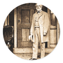 Robert E. Lee - Vintage Mathew Brady Round Stickers