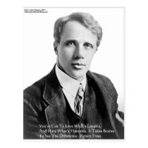 Robert Frost Loveble/Hateable Quote Gifts & Cards postcards