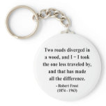 Robert Frost Quote 1a keychains