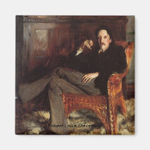 Robert Louis Stevenson Portrait Fridge Magnet
