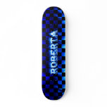 Roberta blue fire Skatersollie skateboard.